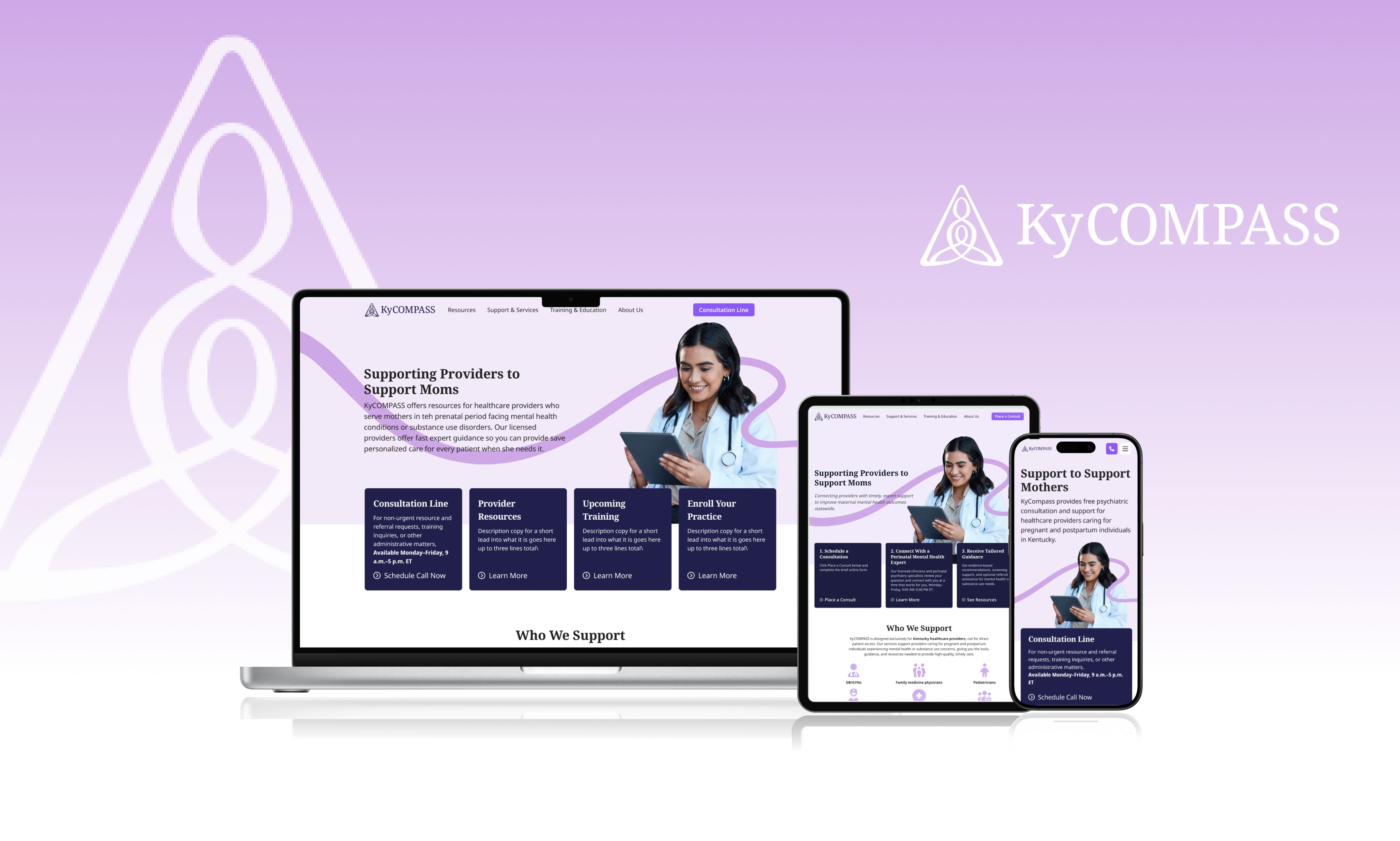 KyCOMPASS website mockup